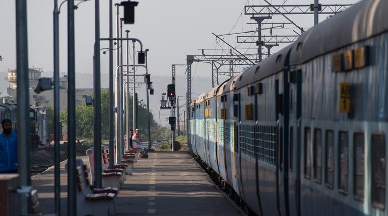 passenger train in the station